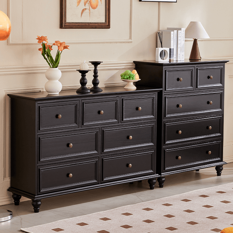 Casual Raw Wood Console Dresser/Semainier with 5/7/9 Drawers in Horizontal/Vertical Orientation - image 7