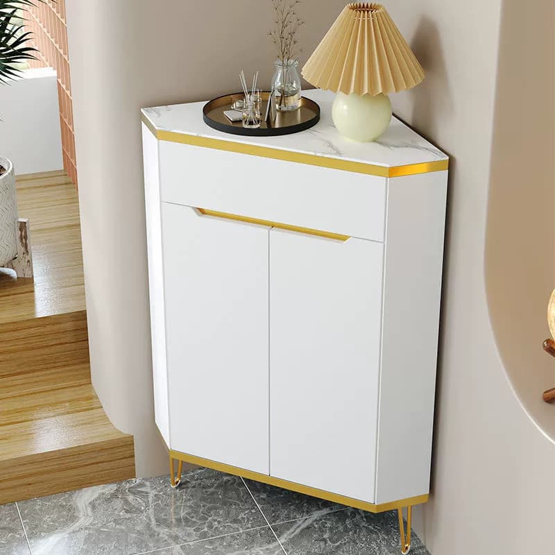 Glam Gold Corner Cabinet with Drawers and Cabinet Included- Scratch resistant & Soft-Close Doors - image 6