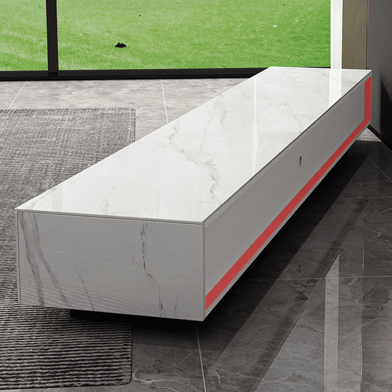Rectangular TV Stand for Drawing Room with Light and Door - image 12