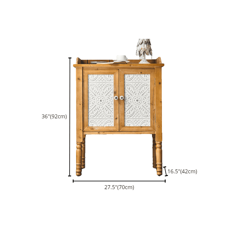 Old School Independent Accent Cabinet with Antiqued Wood - image 17