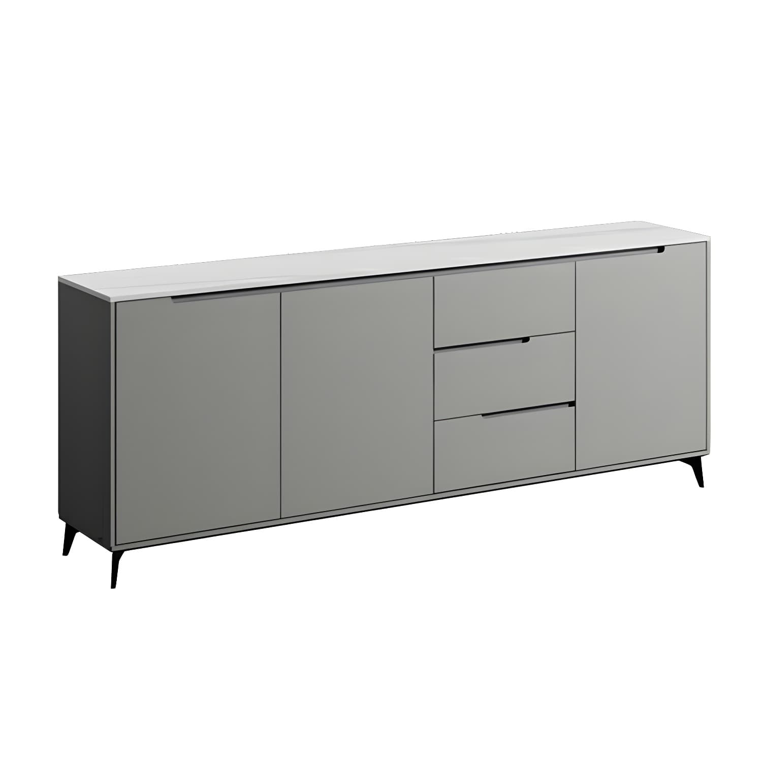 Modern Wood Sideboard with 3 Drawers and 3 Doors - Overall Dimensions 40cm W x 85cm H - image 9