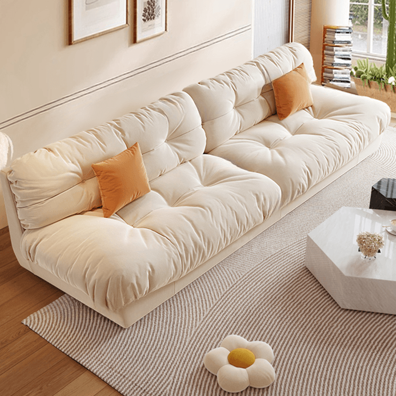 L-Shape/Straight Sofa/Corner Sectional, Left/Horizontal Orientation with Button-tufted Detail