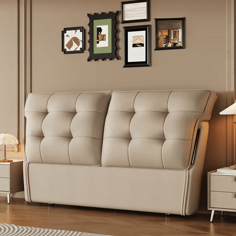 Art Deco Style Panel Headboard with No Distressing, Decorative-stitched Tufting, Rectangle Shape for Queen/Full/Twin XL Bed, Sponge Upholstery Fill, Standard Height - image 4