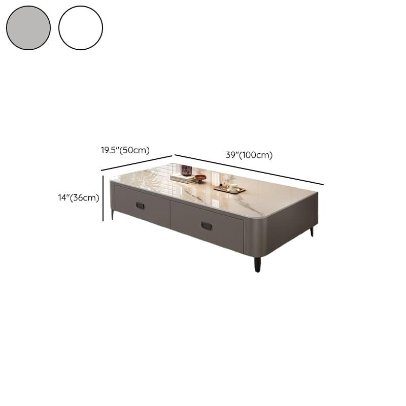 Square Board Game Coffee Table with 2 Drawers for Living Room - image 26