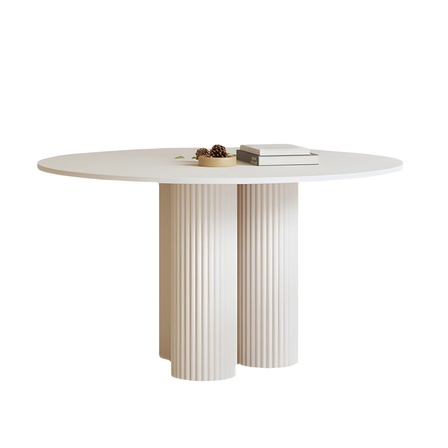 Contemporary Dining Table Round Dinner Room Table with Pedestal Base - image 5