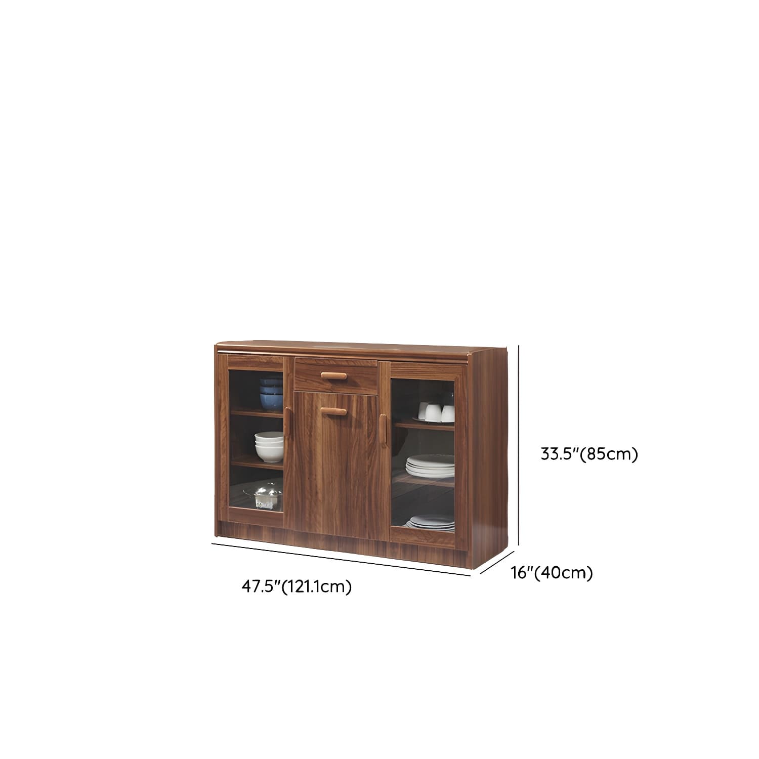 Vintage Style Wood Buffet Sideboard with Cabinets and Drawers - image 31