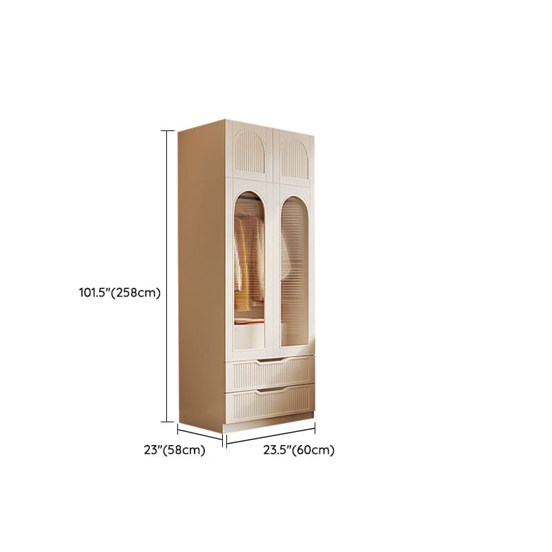 Chalk Almirah in Timber with Clothing Rod, 3 Cabinets/2 Cabinets and 5-Drawer/4-Drawer/3-Drawer in a Minimalist Style, 3-Shelf/2-Shelf Included/Not Included - image 18