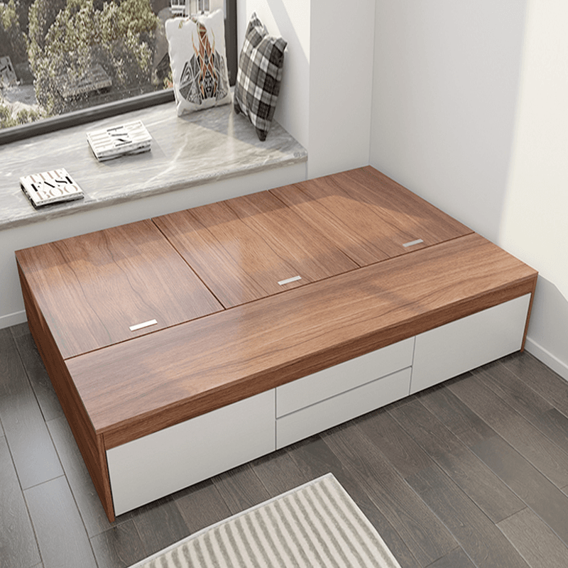Auburn Contemporary Solid Color Storage Included Bed