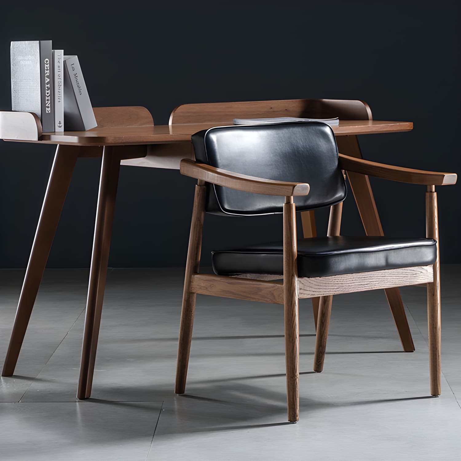 Traditional Style Dining Chairs Kitchen Arm Side Chairs with Wooden Legs - image 18