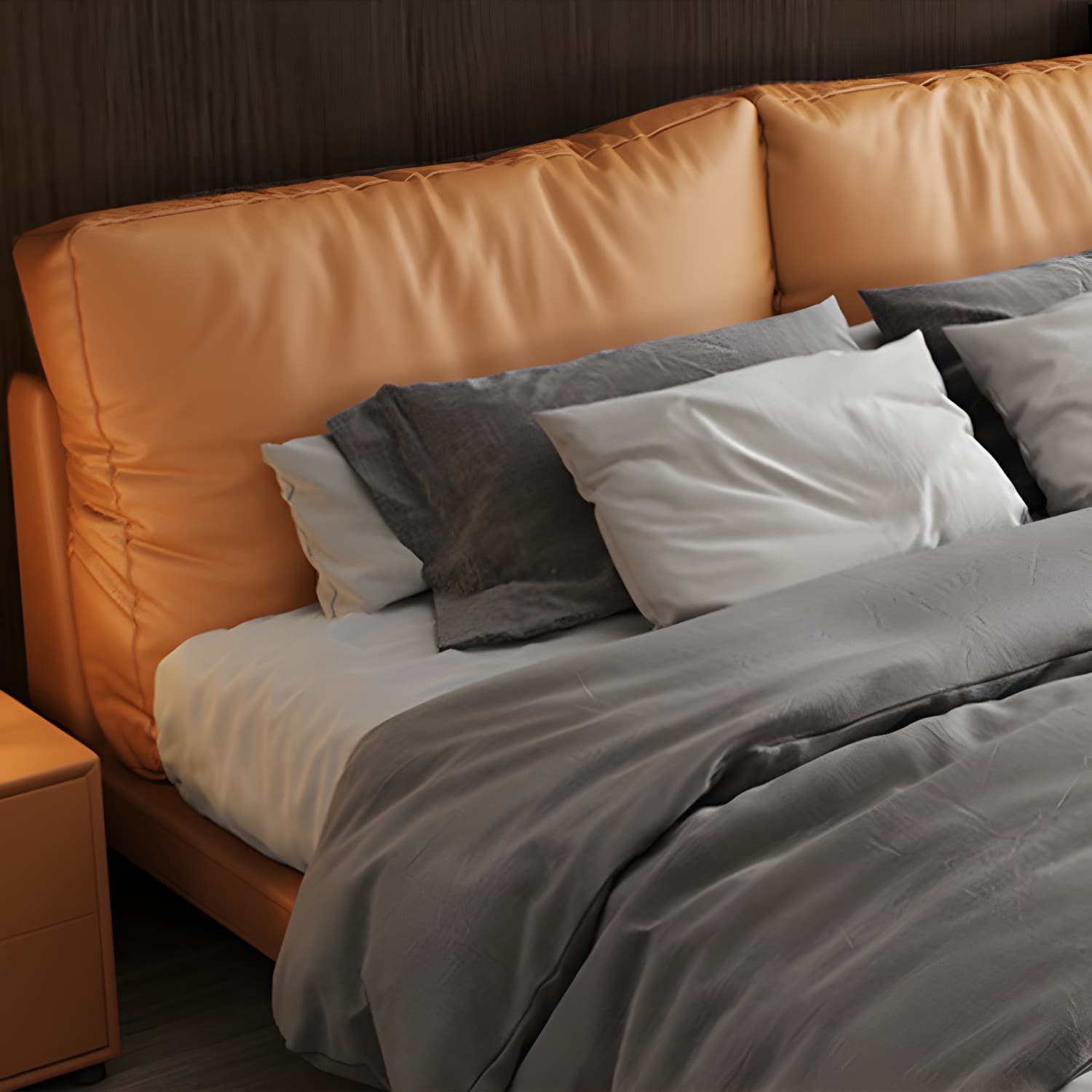 Modern Wood Upholstered Standard Bed Modern Queen/King Bed Frame - image 9