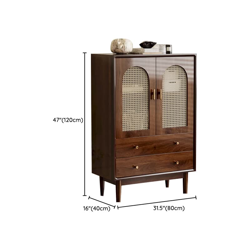 Independent Composite Wood Utility Storage Cabinet with Cabinet, Glass Door, Flexible Shelf, and Cabinet Knobs in Cocoa - image 18