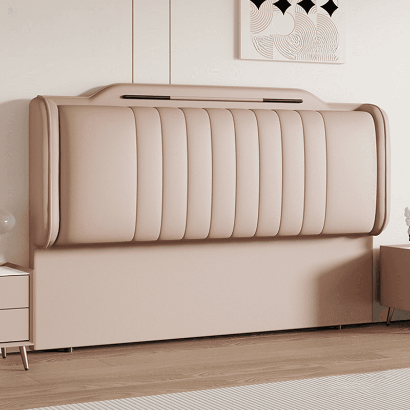 Art Deco Style Panel Headboard in Reclaimed Wood with No Distressing, Rectangle Shape for Queen/Full/Twin XL Bed, Featuring Sponge Upholstery and Standard Height - image 3
