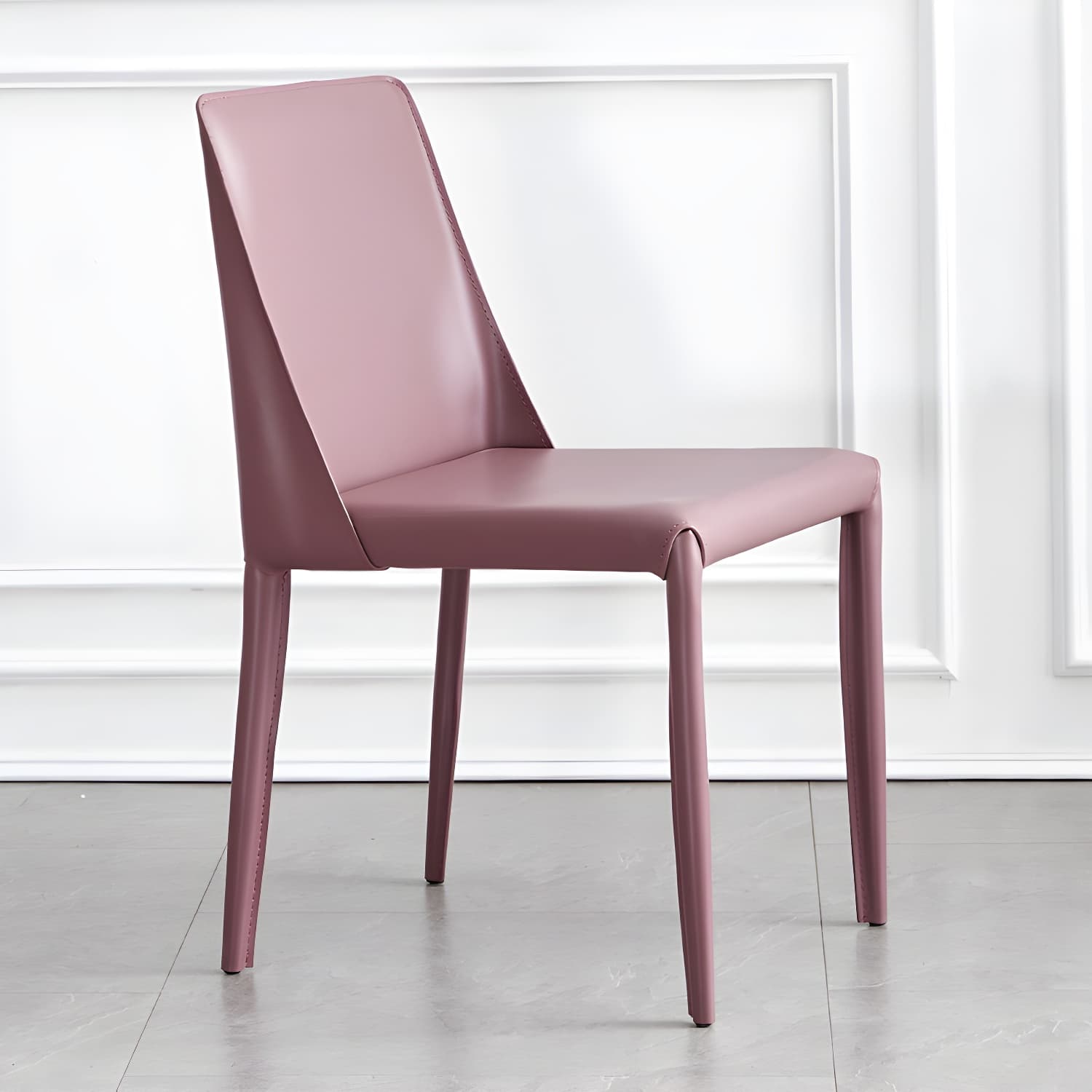 Modern Metal Dining Room Chairs Armless Leather Dining Chair for Restaurant - image 7