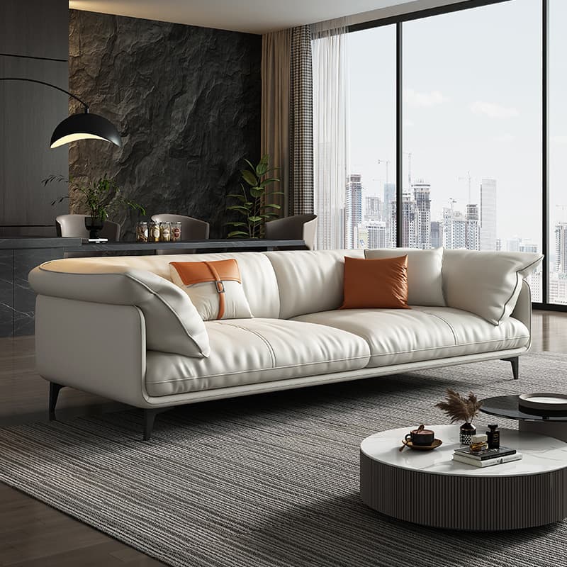 Casual Water Resistant Solid Color Sofa Couch in Grey/Citrus Color/Off-White, Flexible Seating for 4-seater/3-seater/for 2 - image 16