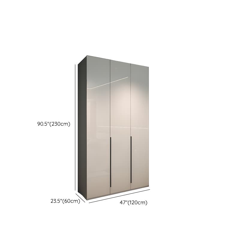 Gray Contemporary Timber Self-supporting Wardrobe Armoire with Soft Close Drawer, Soft Close Door, and Interior Shelves - image 45