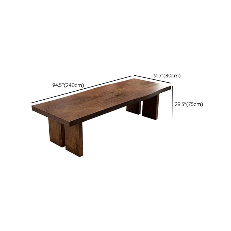 Trendy Rectangular Dining Table in Pine, Fixed Mechanism, Seats 4 to 8, Dark Brown Finish - image 19