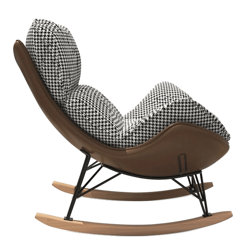Scandinavian Upholstered Rocking Couch Chair with Padded & Anti- Dumping design - image 12