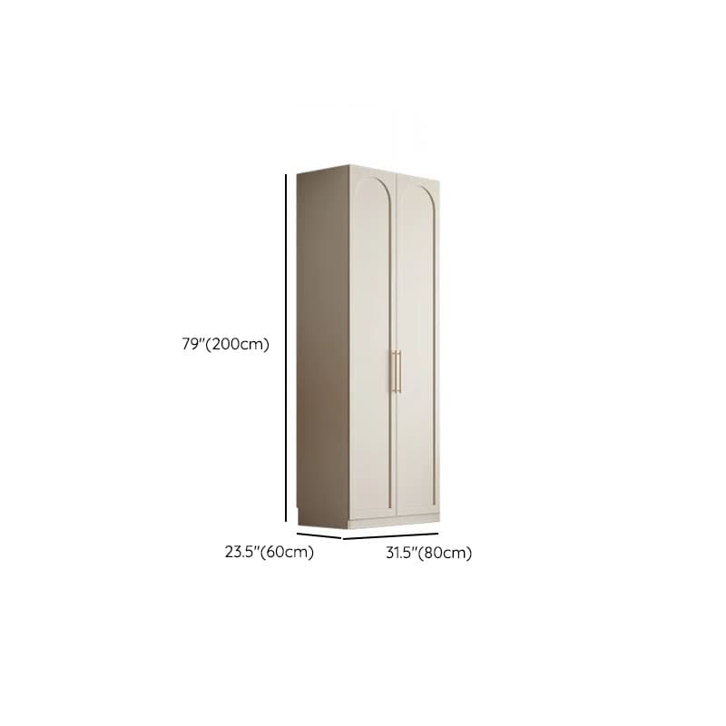 White Casual Manufactured Wood Independent Armoire Cabinet with Compartments, Soft Close Door, and Interior Shelves - image 17