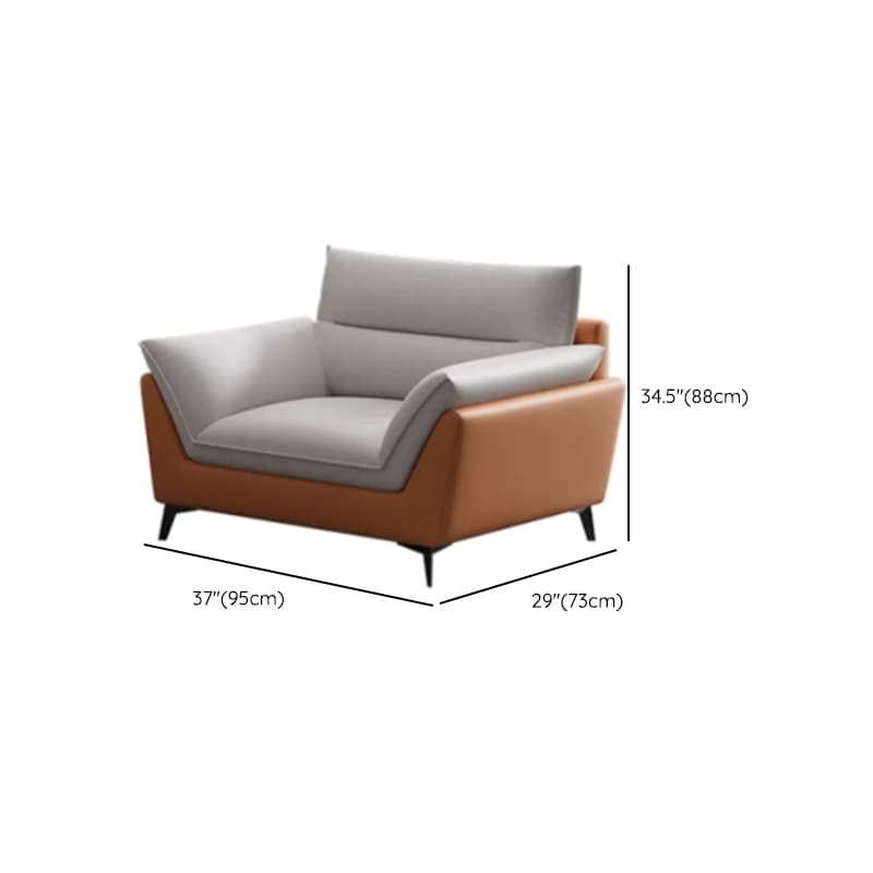 Tech ClothUpholstered Sofa Couch/Single Sofa in Chalk for Parlor with Flared Arm in a Modern Style - image 15
