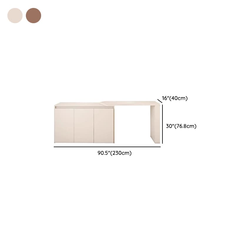 Modish Engineered Wood Large Makeup Vanity with 3 Drawers - image 10