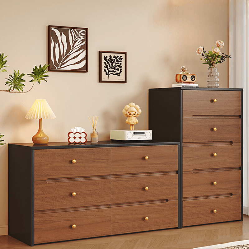 Simplistic Raw Wood Double Dresser/Bachelor Chest with 6/8/5 Drawers in Horizontal/Vertical Orientation - image 5