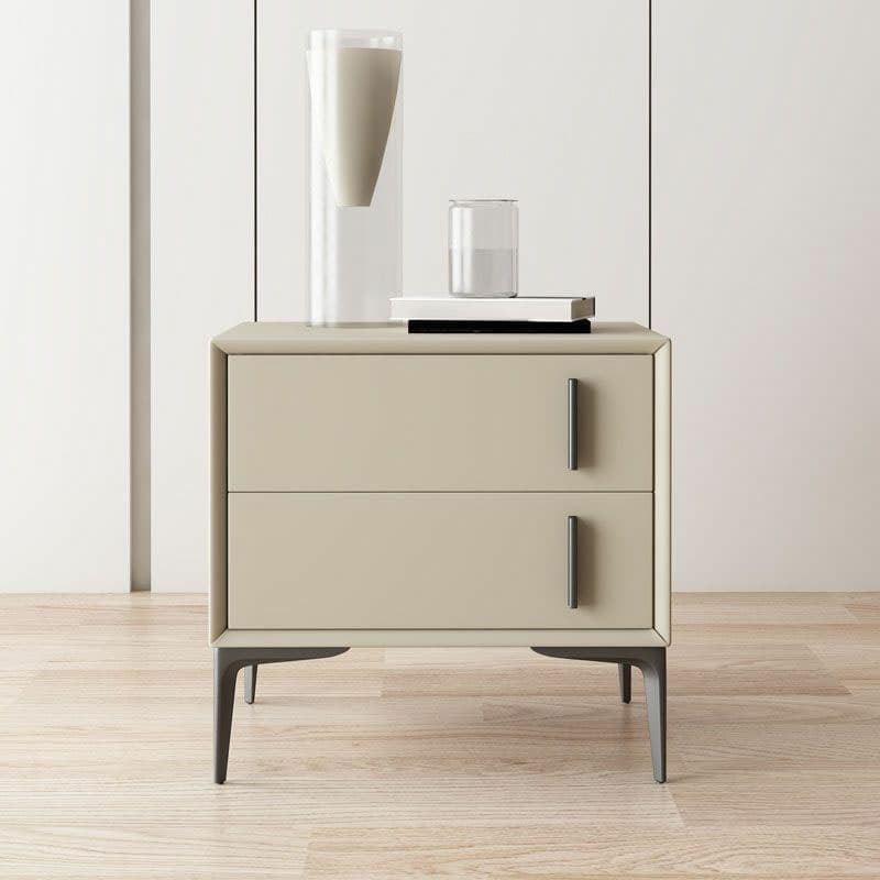 Trendy Multi Color Pu Drawer Storage Nightstand with 2 Drawers & Leg - image 6