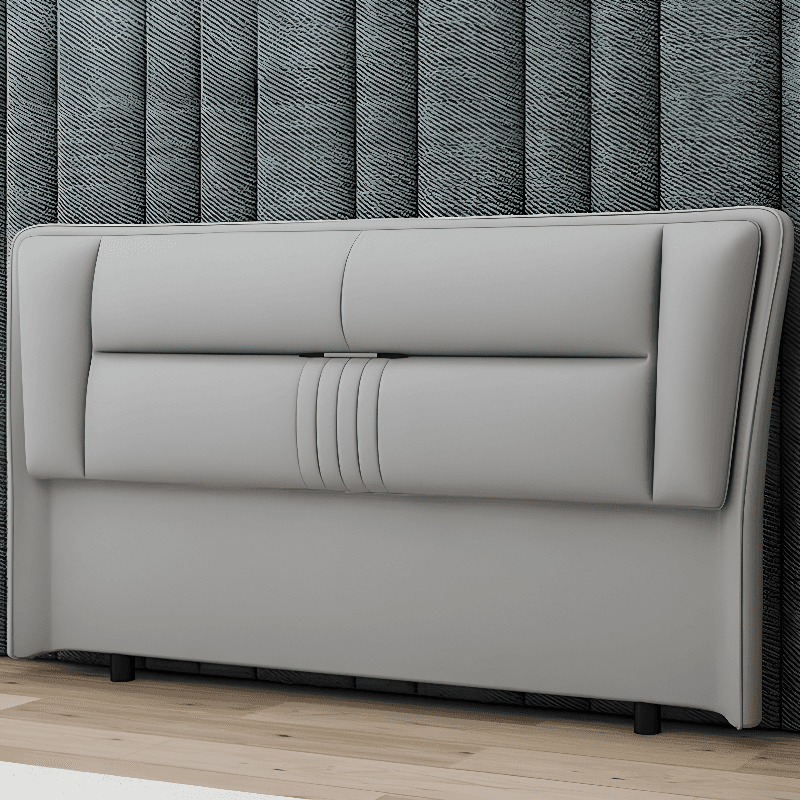 Trendy Wingback Headboard with No Distressing in Natural Wood, Rectangle Shape for Full/Queen Bed with Sponge Upholstery and Standard Height - image 9
