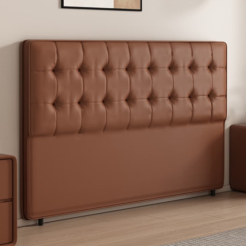 Minimalist Free-standing Standard Full(54"W x 75"L) Wood/ Upholstery Panel No Distressing With Legs and Stitch-tufted