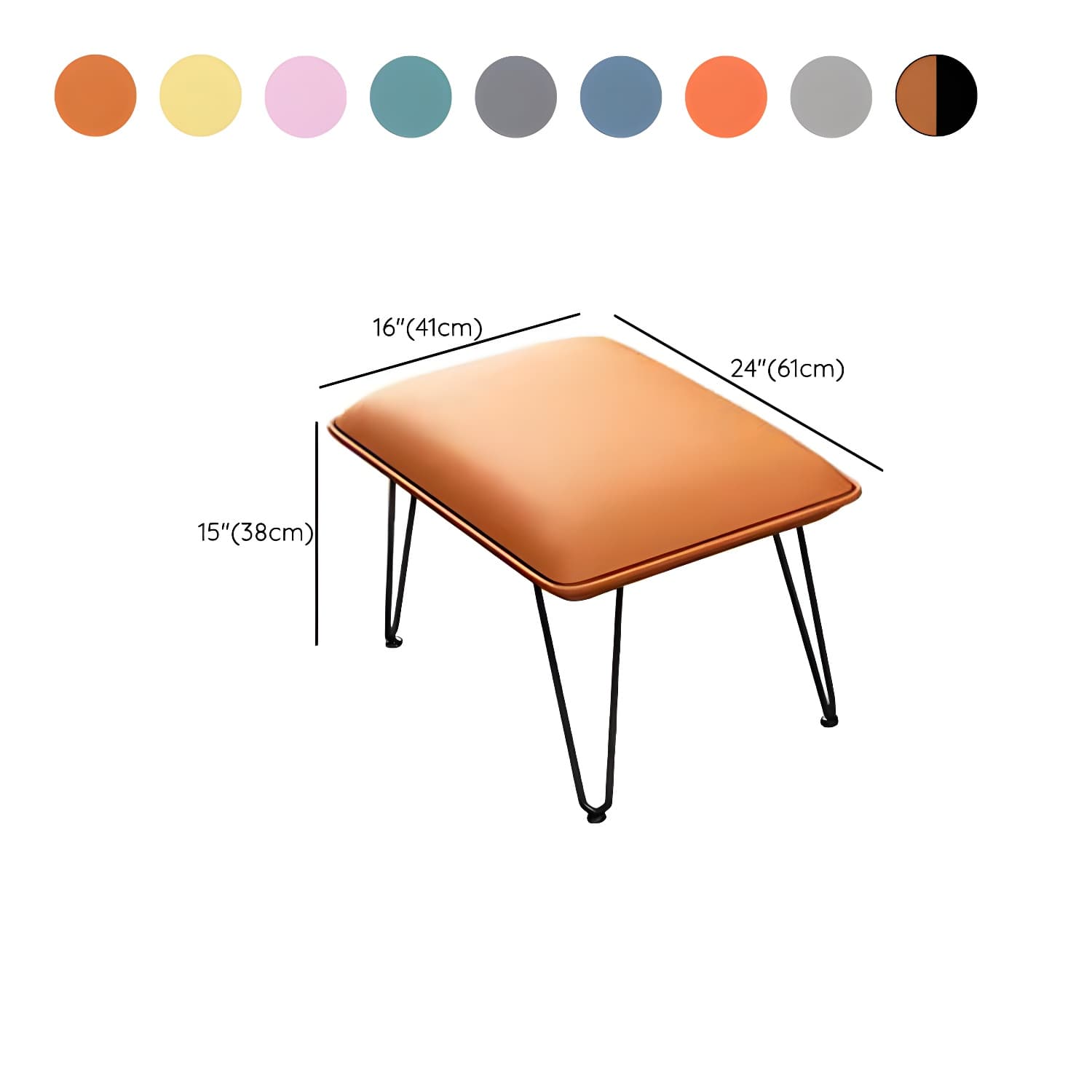 Modern Glider Chair Pure Color Cushions Rocking Chair with Dark Legs - image 17