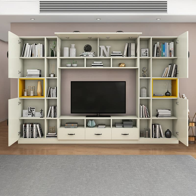 Parlor Entertainment Center with Hutch & 2 Bookcases, Entertainment Center with Bridge & Gate - image 4