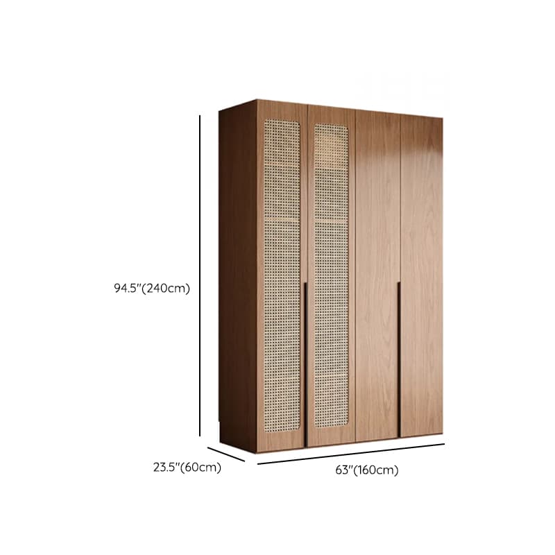 Cocoa Art Deco Self-supporting Cabinet Armoire with Soft Close Drawer, Interior Shelves, and Hanging Rod - image 29