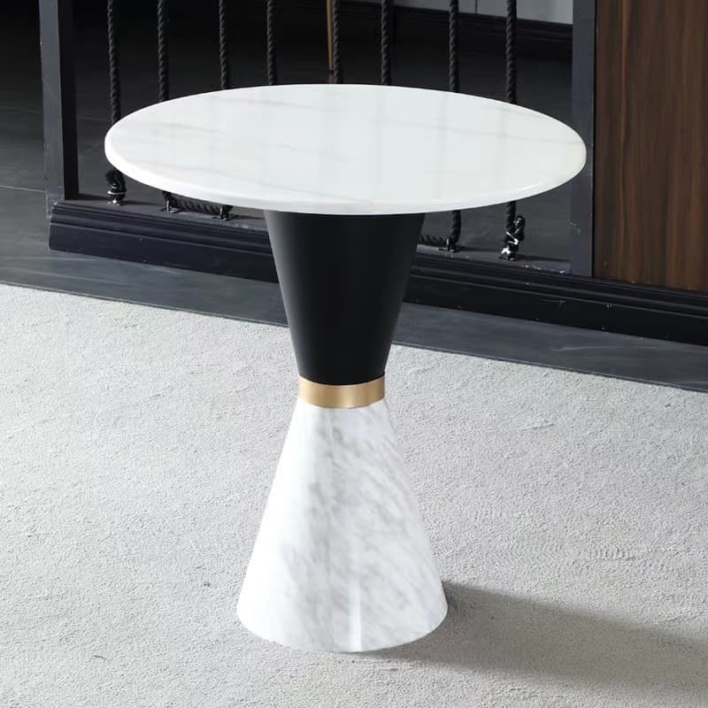 Glamorous Rounded Stone Dining Table for 2, Scratch-proof and Fixed Mechanism - image 14