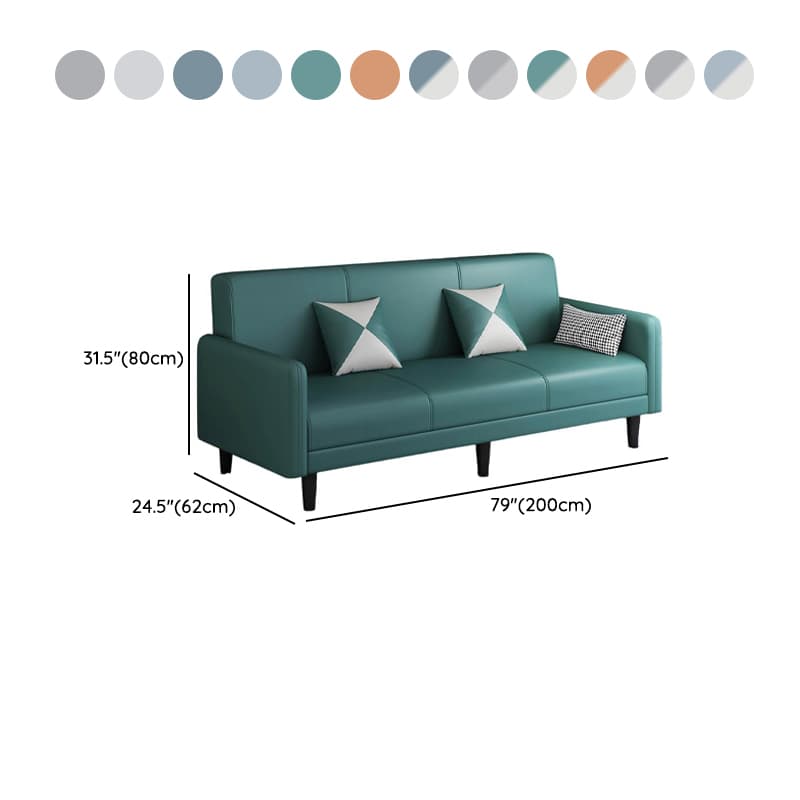 Trendy Solid Color Stain Resistant Standard Sofa in Grey/Cerulean/Beige with Arm, 4-seater/Seats 3 and 2 Pillows - image 34