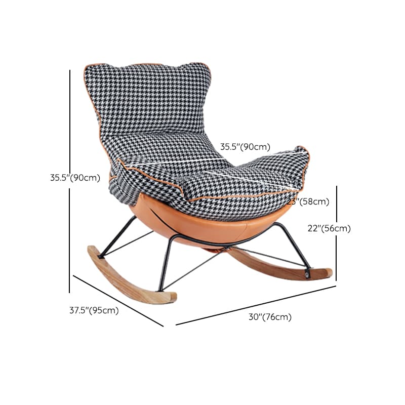 Comfortable Upholstered Rocking Chair with Solid Wood Frame for Modern Home Decor - image 21