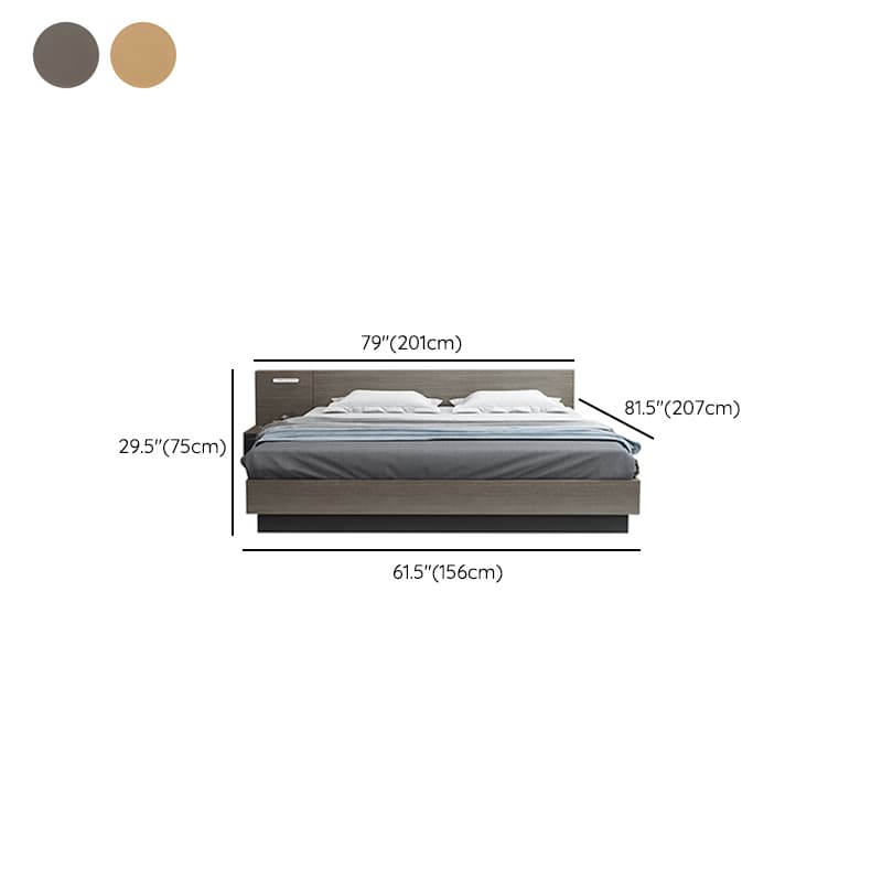 Lift Up Storage Platform Bed Contemporary Platform Bed Frame with Headboard - image 19