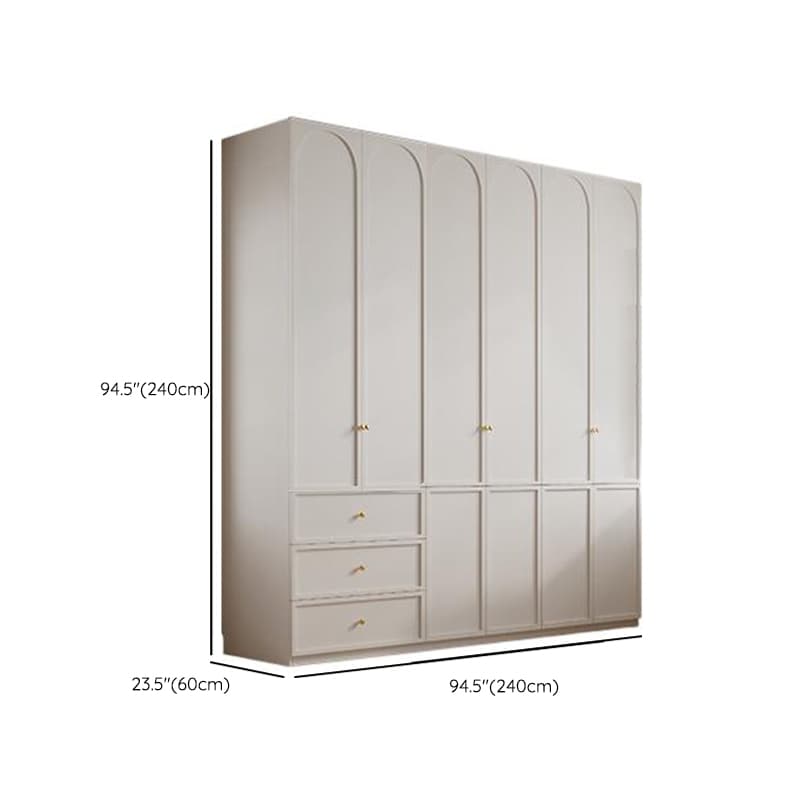 Minimalist Manufactured Wood Independent Almirah with 3-Drawer, Interior Shelves, and Clothing Rod - image 23