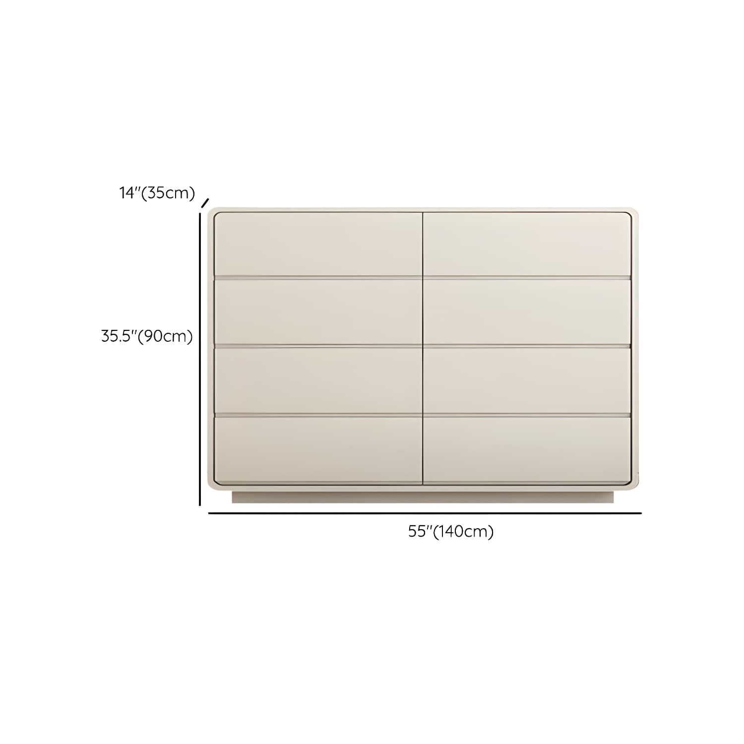 Modern White Double Dresser with Drawers and Soft Close Glides - image 21