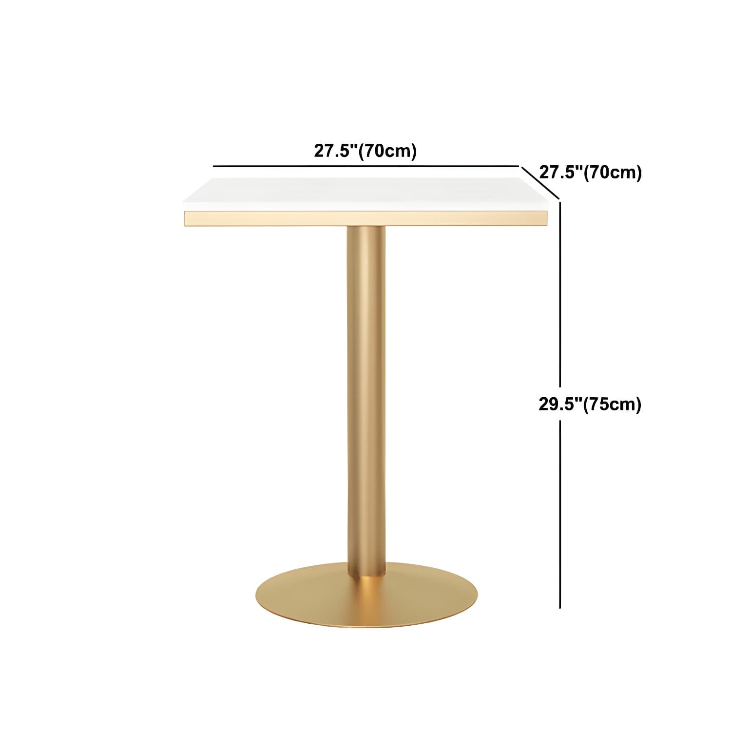 Metal Traditional Luxury Round Table White Stone Top Table with Pedestal Base - image 20