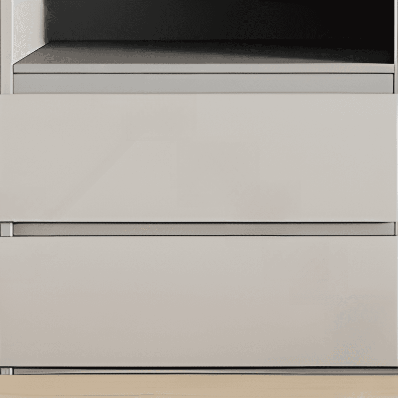 Cream Trendy Reclaimed Wood Wardrobe Armoire with Soft Close Drawer, Soft Close Door, Interior Shelves, and Clothing Rod - image 4