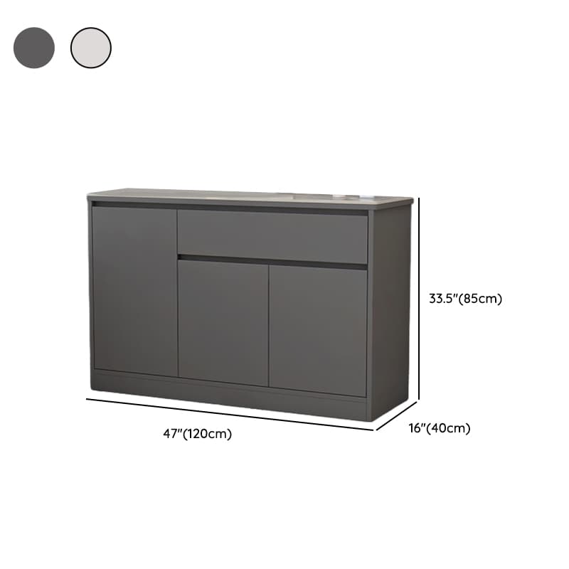Buffet Table/Server with 1 Drawer, Drawers Storage, Sintered Stone Countertop, Adjustable Shelving, and 4 Doors/3 Doors/2 Doors Tabletop - image 15