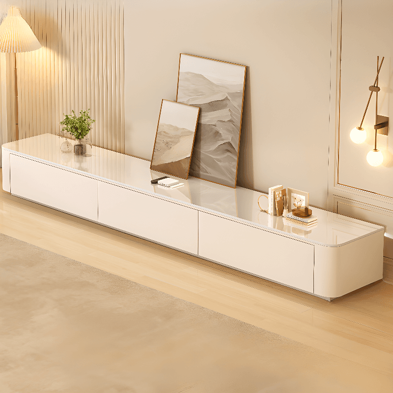 Rectangular Sintered Stone Countertop TV Stand with 3-Drawer/5 Drawers/4 Drawers and Cable Management in a Modern Simple Style - image 4