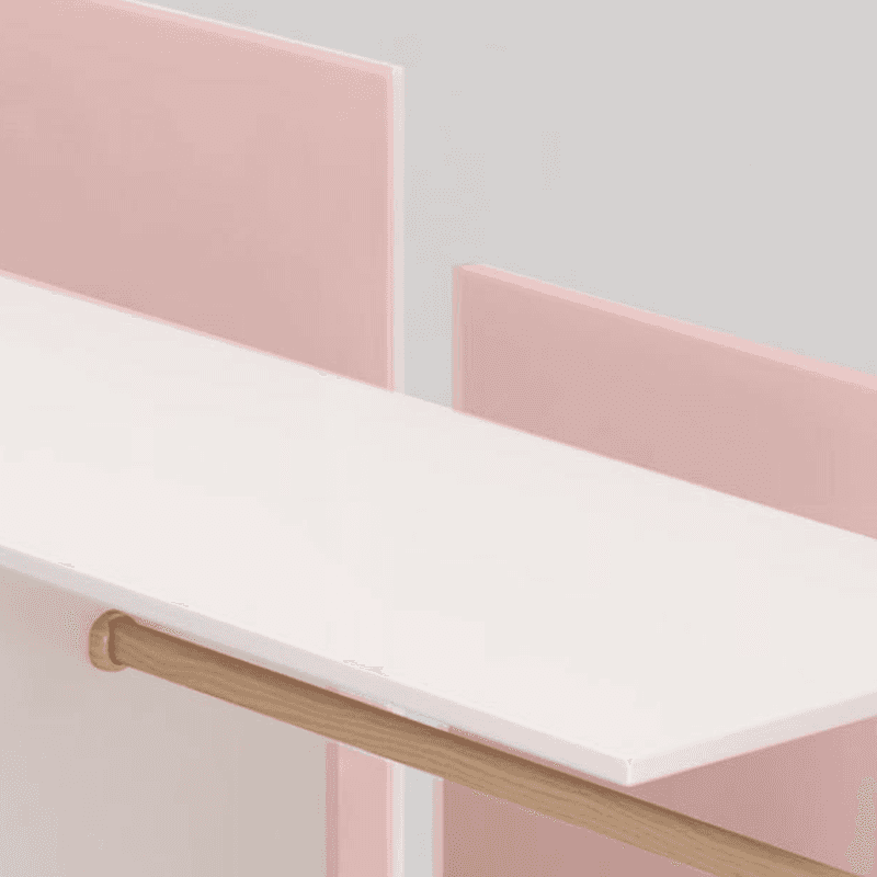 Chalk Minimalist Laminate Cabinet Armoire with Compartments, Interior Shelves, and Clothing Rod - image 6