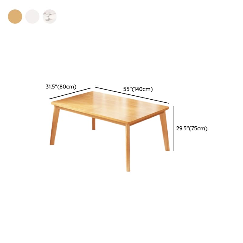 Dining Table Set with Rectangular Recycled Wood Top, 4 Legs, Fixed Table, Padded Chair with Back, Available in 5-piece/7 Piece Set/3 Pieces - image 12