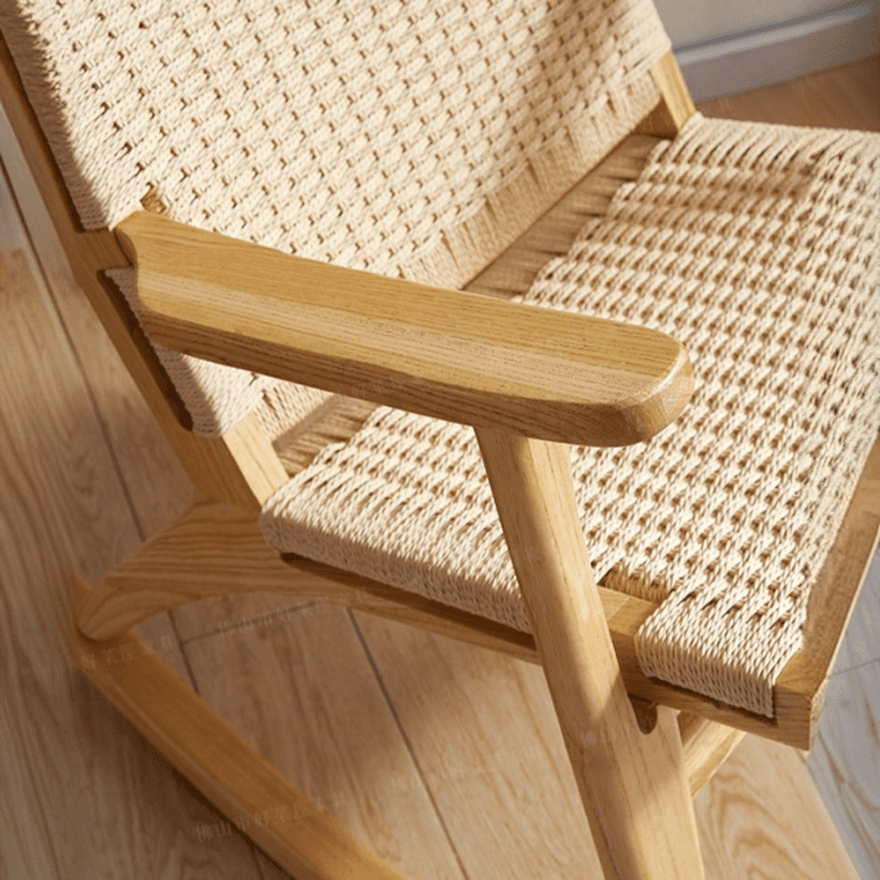 Wood Front Porch Rocking Chairs with Rear Back, Stationary - image 13