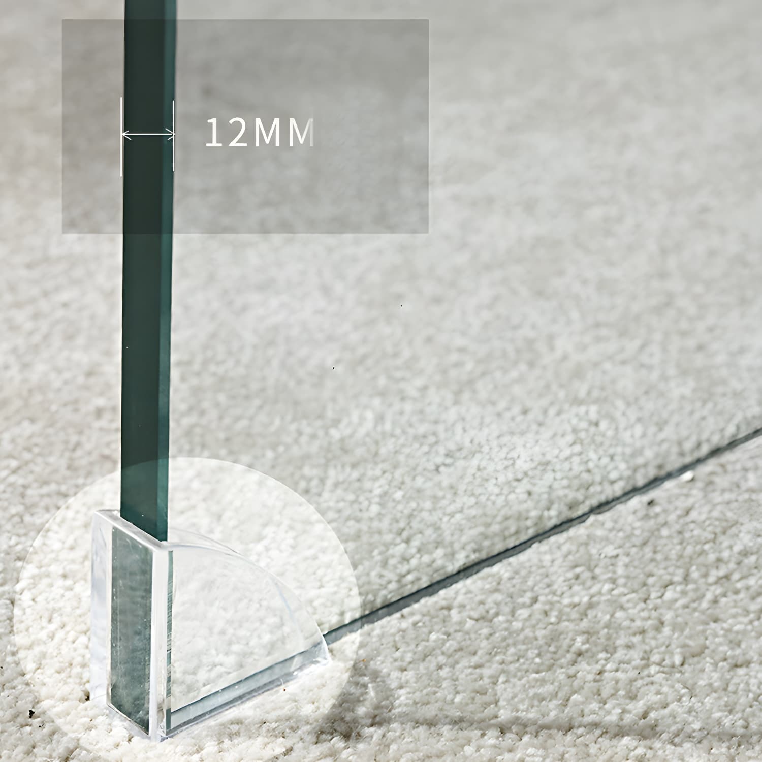 Contemporary Glass Sled Coffee Table Rectangle Cocktail Table - image 6