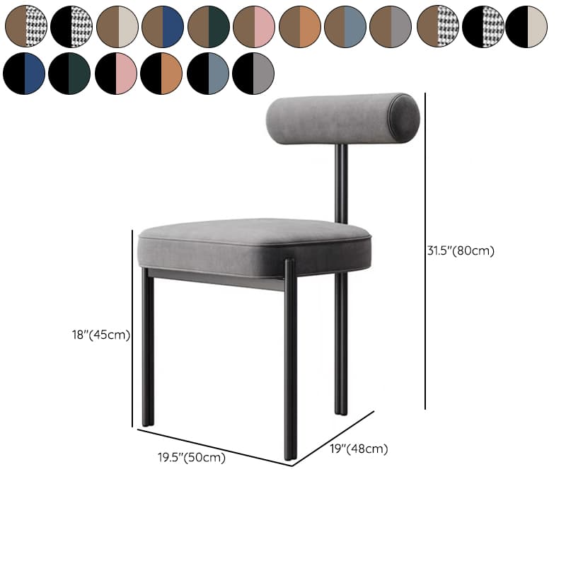 Stackable Upholstered Low-Back Side Chair with Metal Legs and Polyurethane Upholstery - image 25