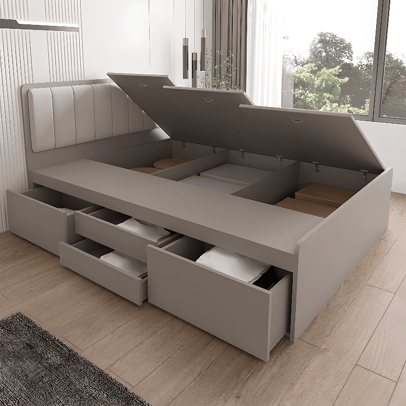 Cream Solid Color Storage Included for Bedroom