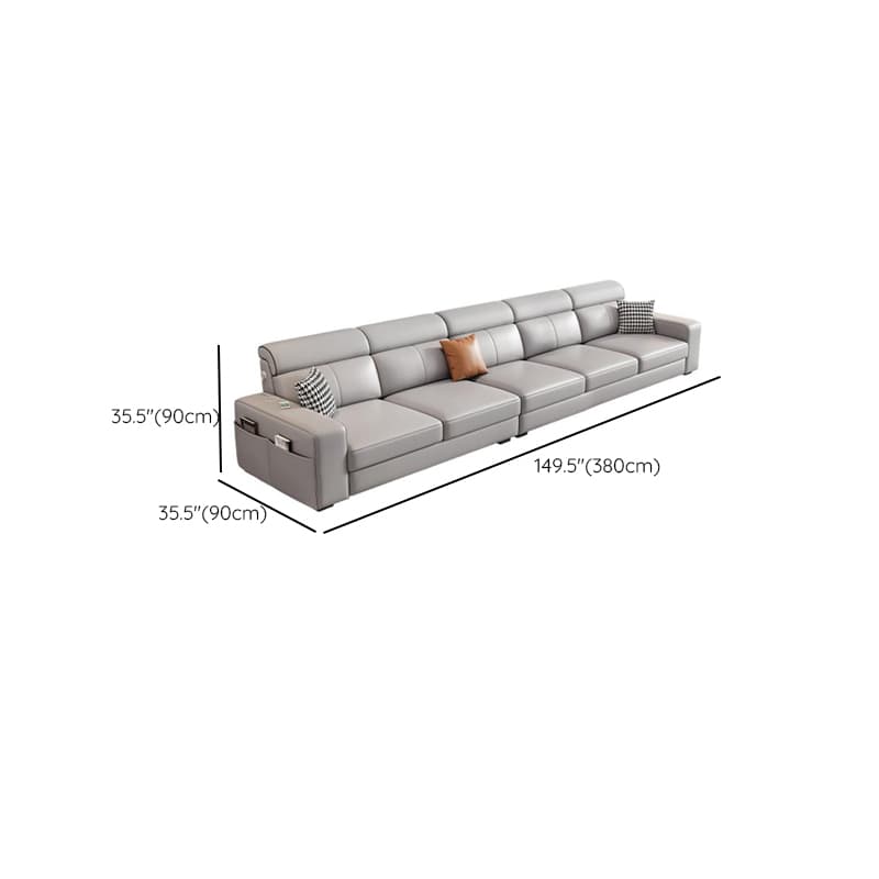 L-Shape/Straight Sofa/Sofa Chaise with USB Port, Left/Horizontal Orientation - image 24