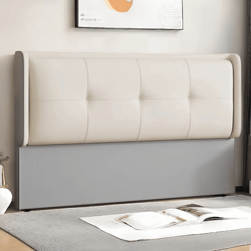 Modish No Distressing Button-tufted Wingback Headboard in Rectangle Shape for King/Queen/Full Bed with Sponge Fill and Standard Height - image 3