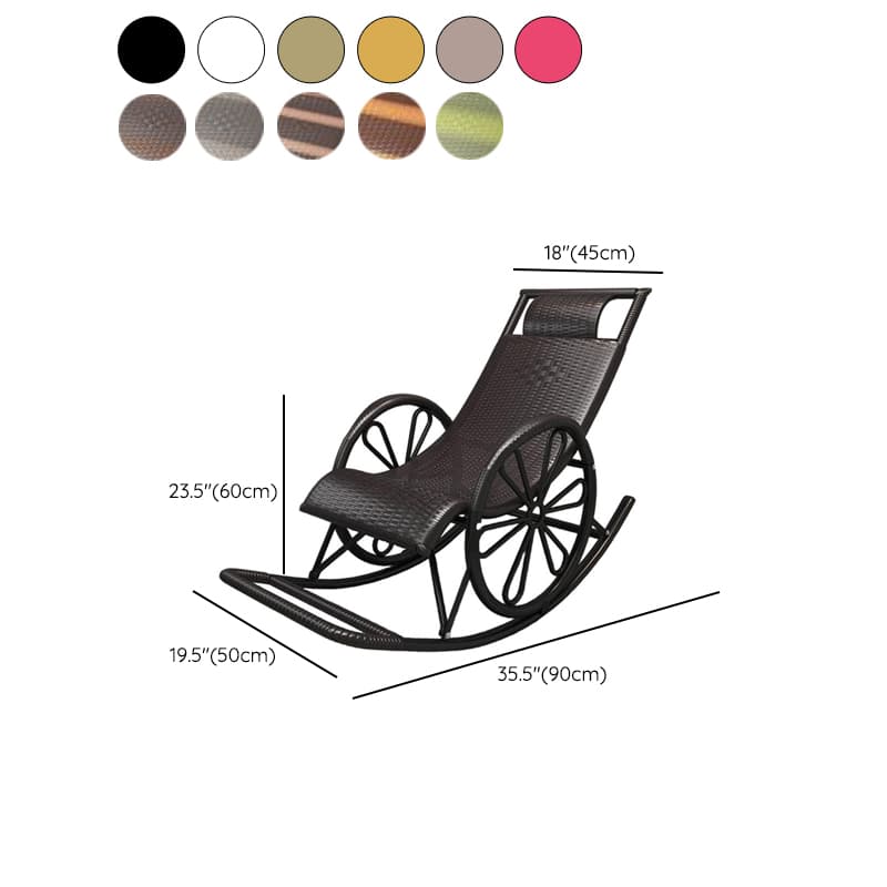 Craftsman Style Cane Rocking Seat with Round Arm - image 17